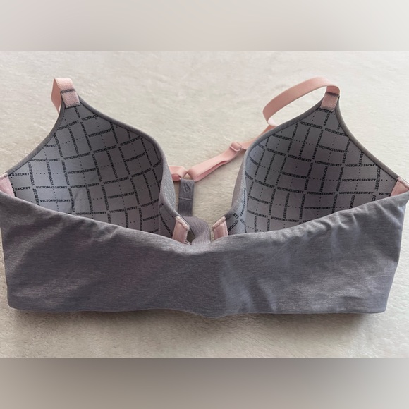 Victoria's Secret Racerback Semi Demi Periwinkle and Pink T-Back Bra, 34D - Picture 5 of 11